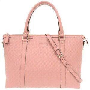 Gucci Micro Guccissima Leather Pink 2-Way Tote Shoulder Bag